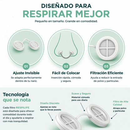 Filtros nasales RESPILIFE™